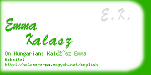 emma kalasz business card